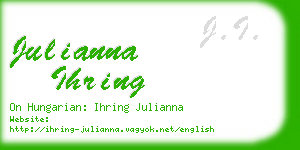 julianna ihring business card